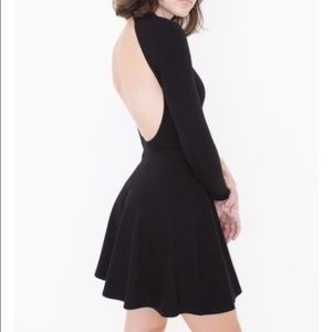 American Apparel Violette Skater Dress Black